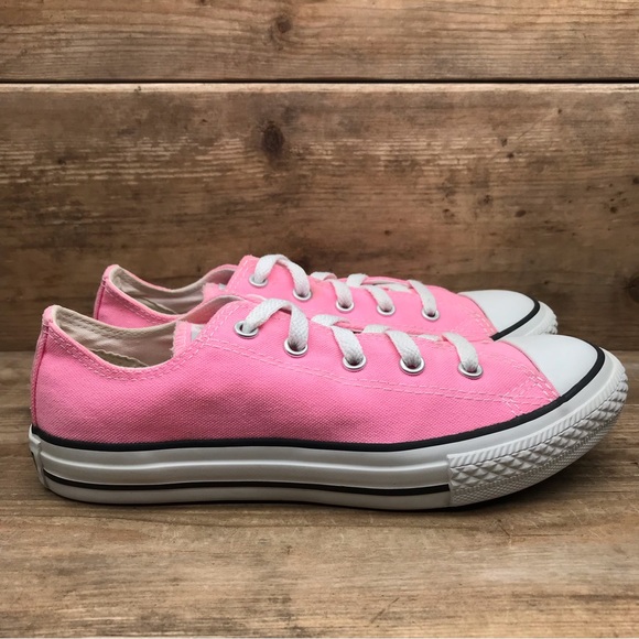 Converse Chuck Taylor Shoes YOUTH Size 3 All Star Low Top Pink Sneakers 337836F - Picture 1 of 8
